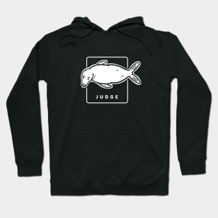 Funny and judgy staring seal. Stylized minimalist design Hoodie